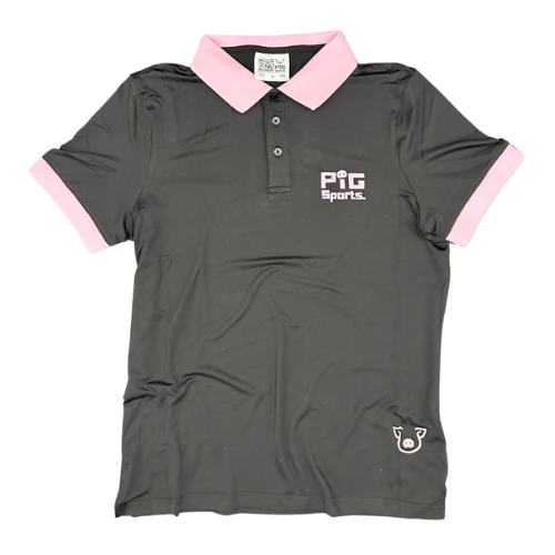 Performance Polo Shirt - Black/Pink
